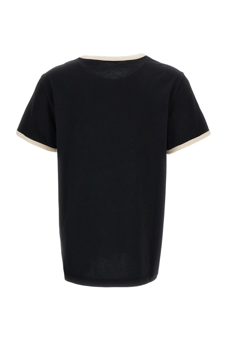 Moncler Black Cotton Short-Sleeve T-Shirt