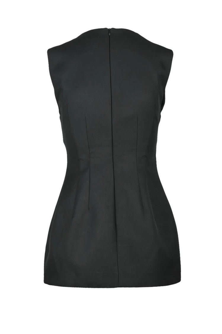 Sportmax Sportmax Top With Back Zip - Black