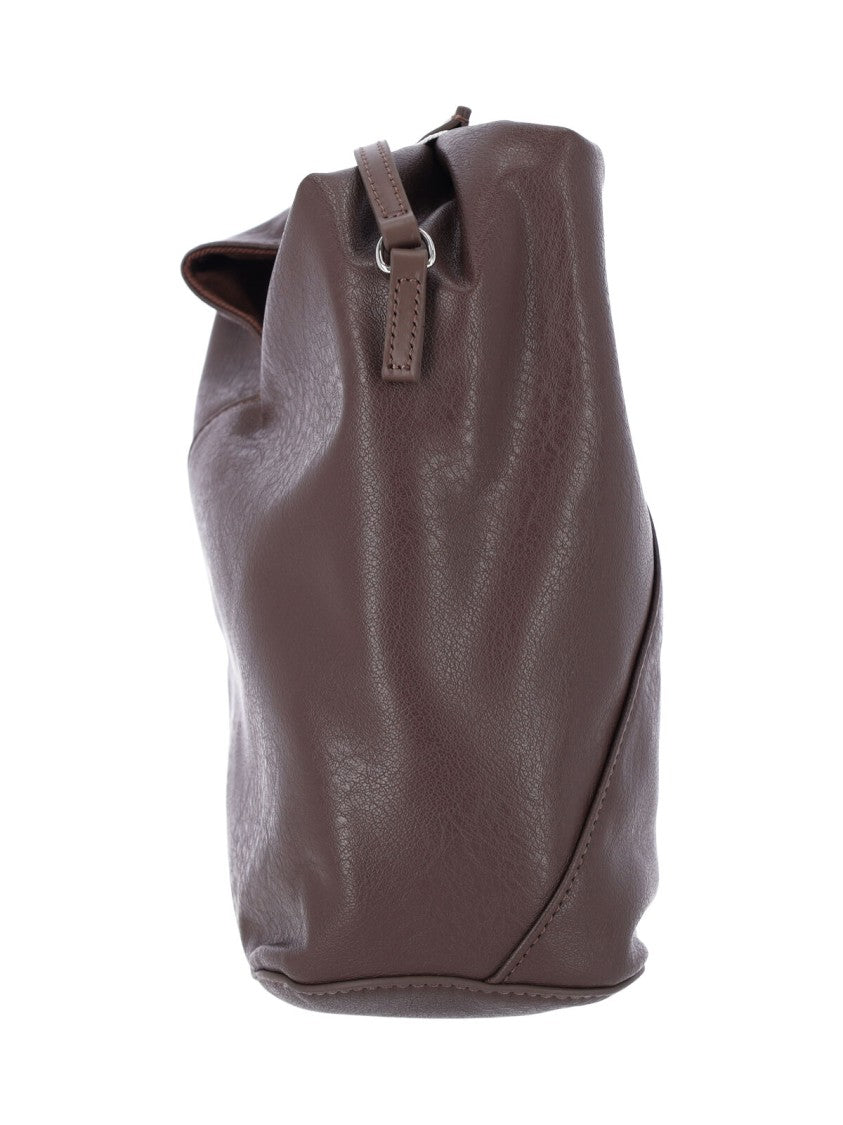 Mm6 By Maison Margiela Brown Japanese Vegan Leather Shoulder Bag