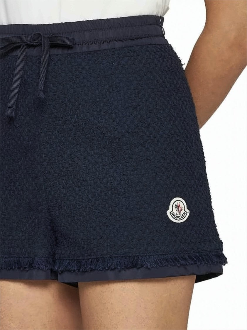 Moncler Textured Activewear Shorts With Drawstring Waist