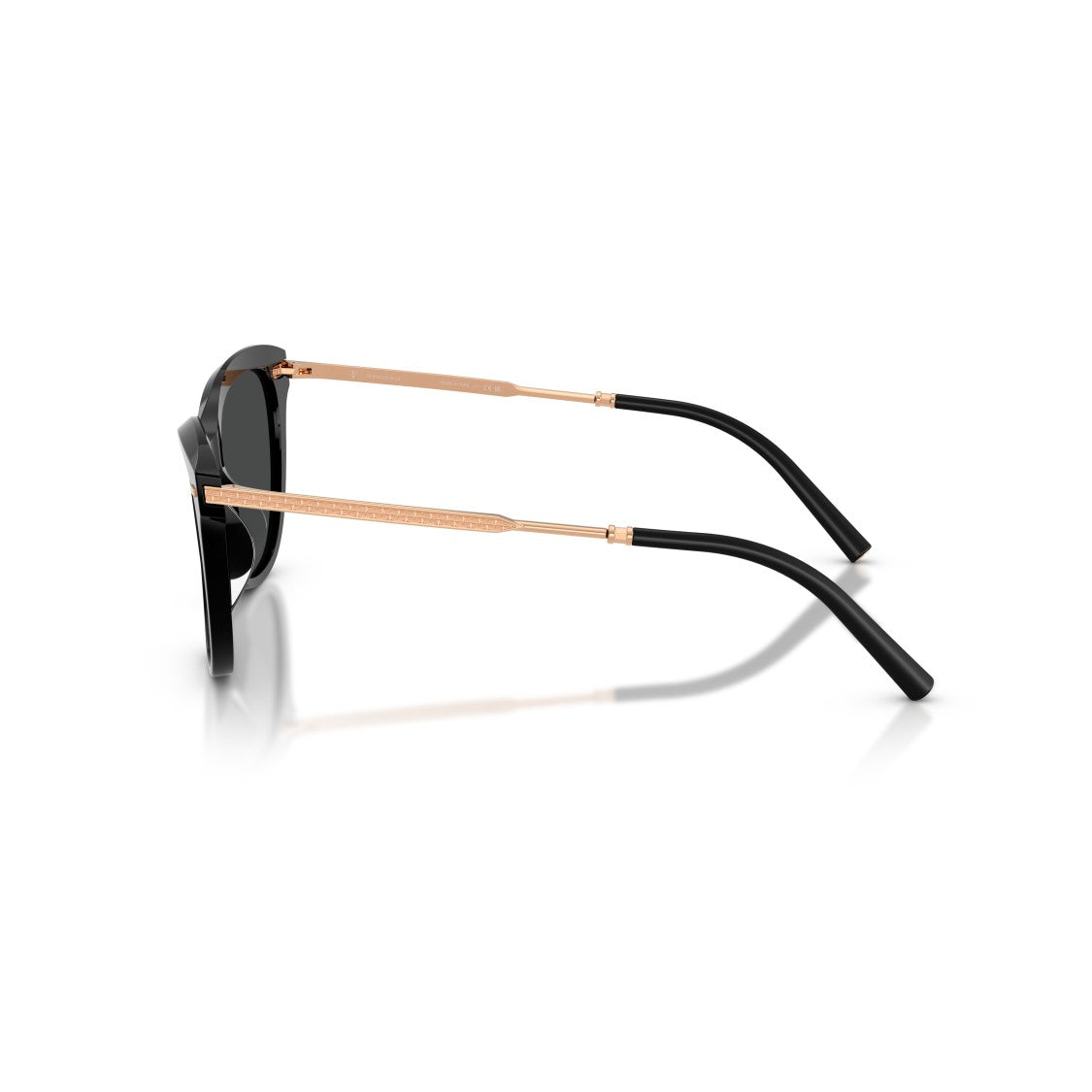 Oliver Peoples 0Ov5597su Glossy Black Cat-Eye Sunglasses With Rose Gold Accents