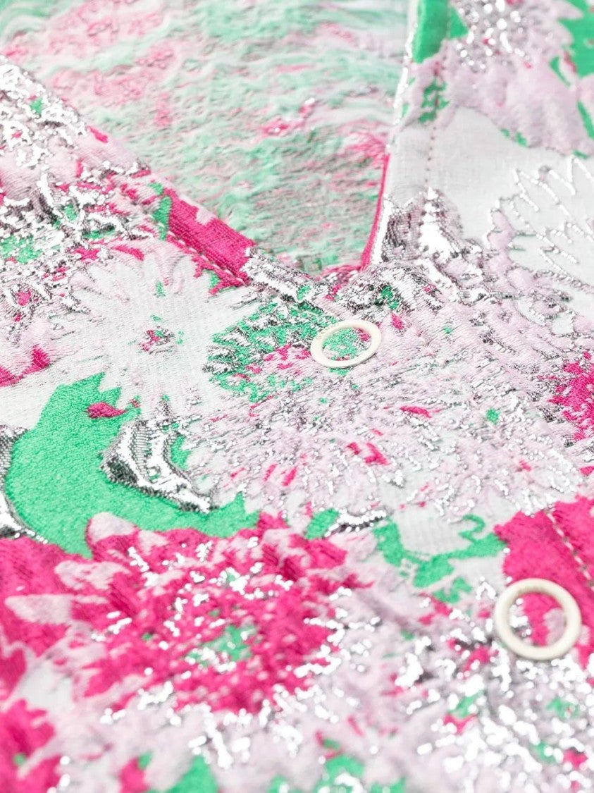 Ganni 3D Jacquard Button Down Dress