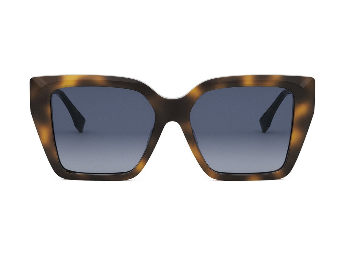 Fendi Tortoiseshell Fe40161f Acetate Square Sunglasses