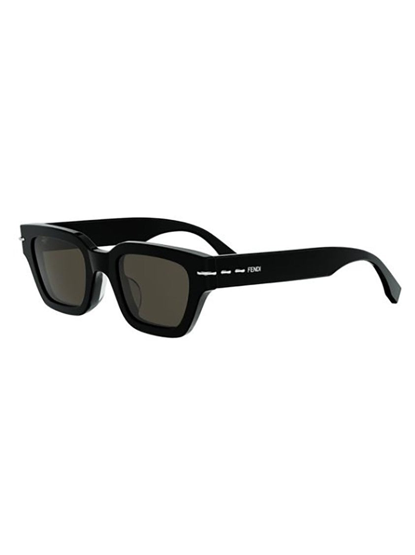 Fendi Black Fe40191i Rectangular Minimalist Sunglasses