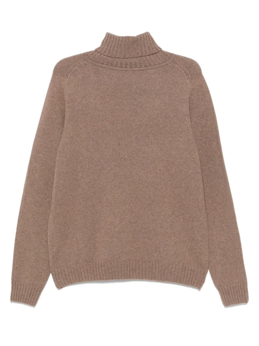 John Smedley Taupe Brown Wool Blend Sweater