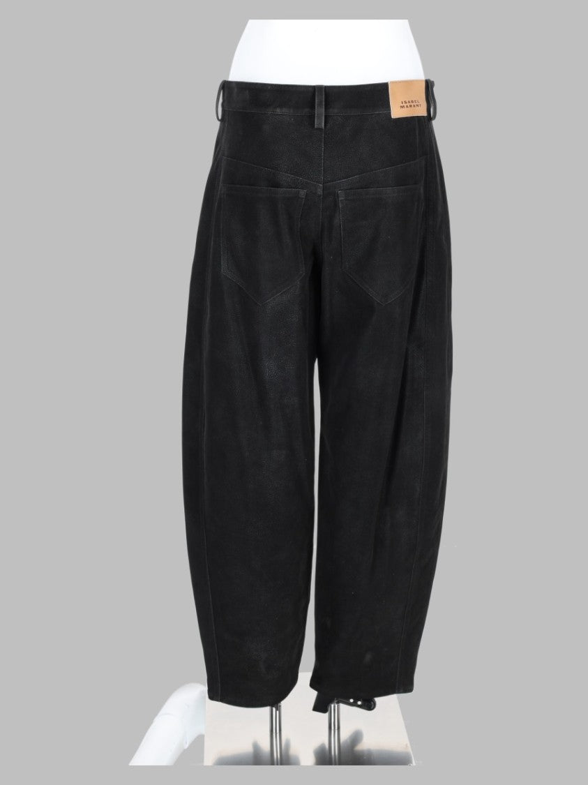 Isabel Marant Étoile Black Five-Pocket Hem-Adjustable Formal Pants