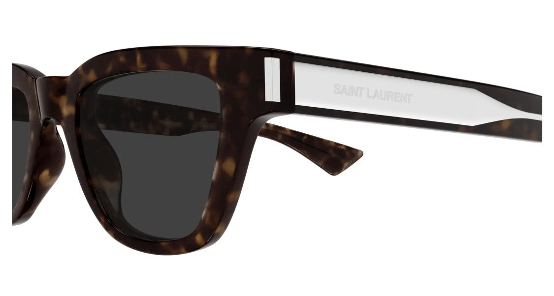 Saint Laurent Havana Jacques Bold Tortoiseshell Square Sunglasses