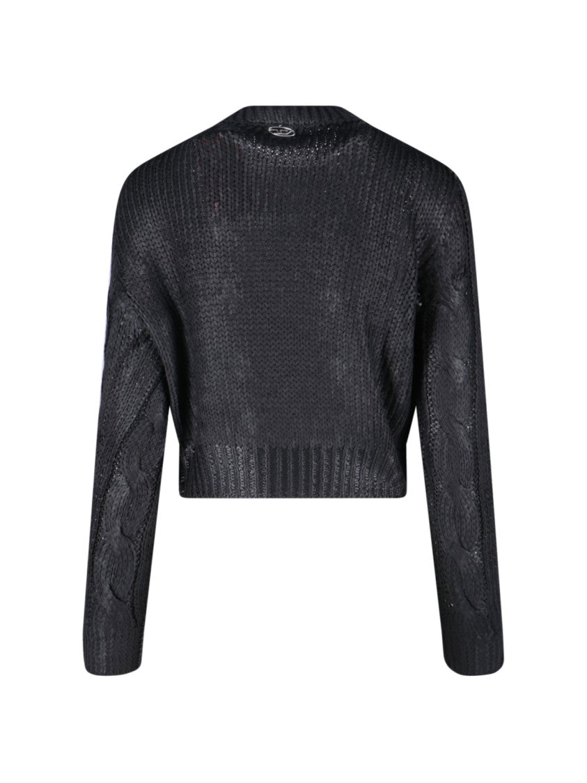 Diesel 'Miccha' Crop Sweater – Black