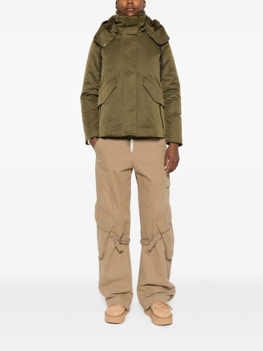 Save The Duck Eco-Friendly Green Jacket With Plush Lining