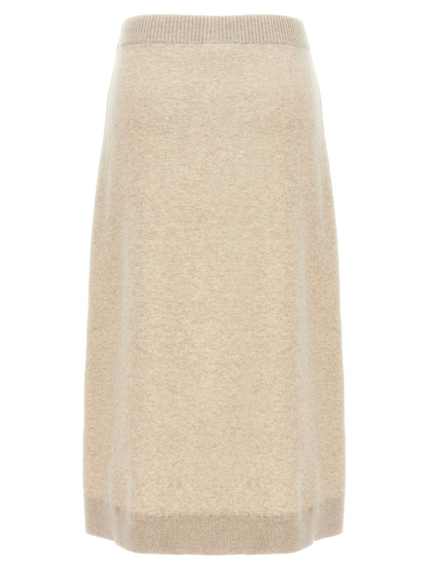 Brunello Cucinelli Stretch Cashmere Midi Skirt