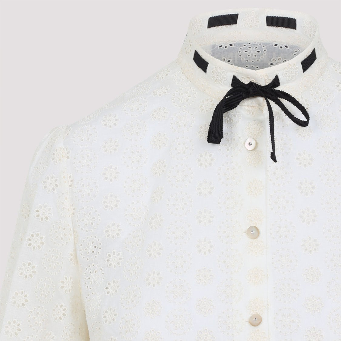 Valentino Ivory Cotton Shirt