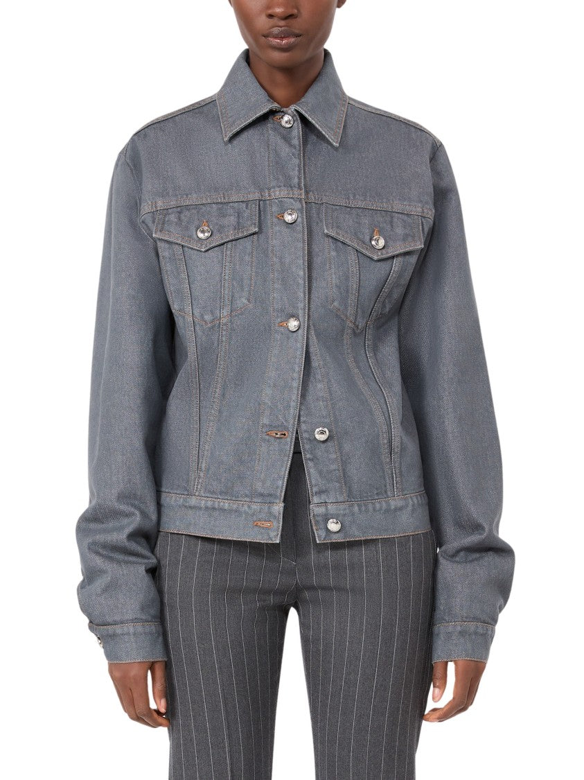 Sportmax Spittura Dark Wash Denim Jacket