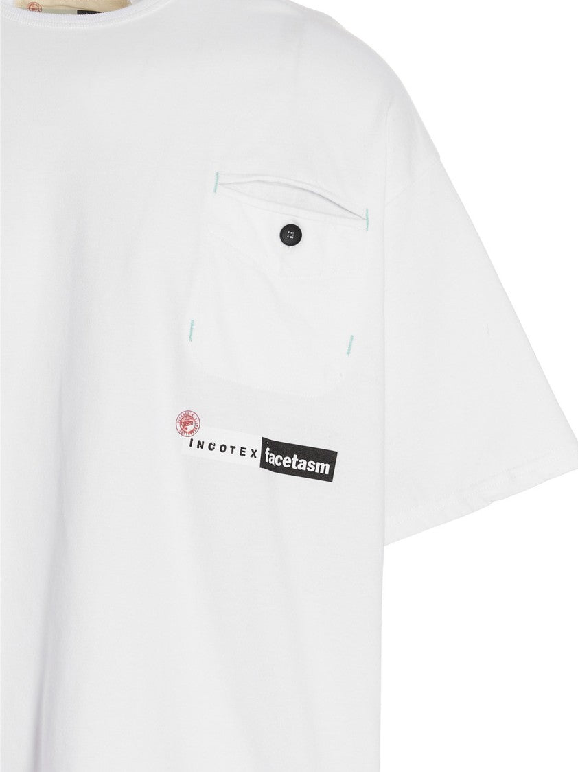 Incotex Red X Facetasm Logo Printed T-Shirt