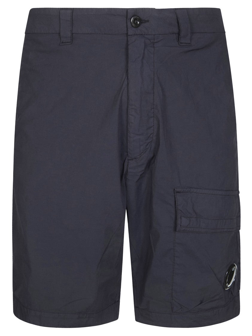 C.P. Company Black Bermuda Base Structured Shorts