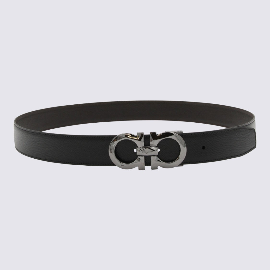 Ferragamo Black Leather Belt
