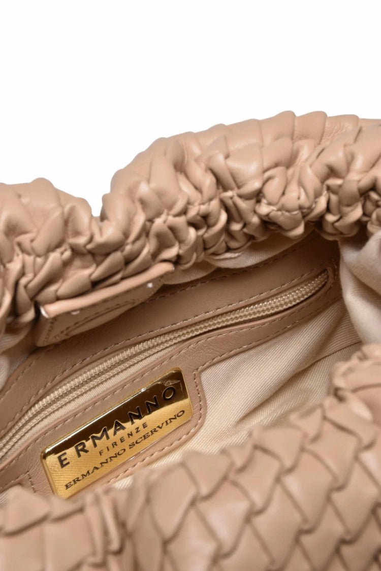Ermanno Firenze Teagan Hobo Shoulder Bag - Beige