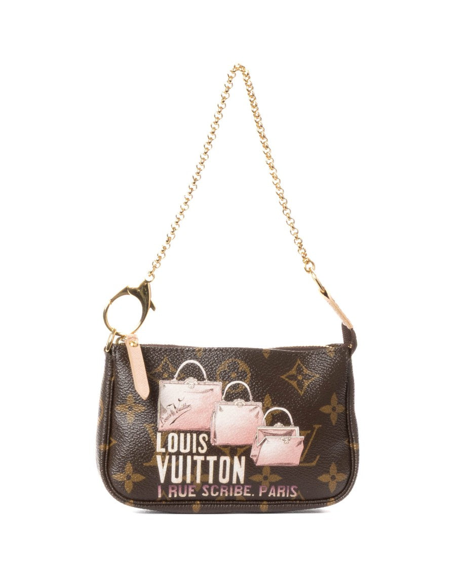 Louis Vuitton Brown Mini Accessoires Paris Monogram Canvas Shoulder Bag