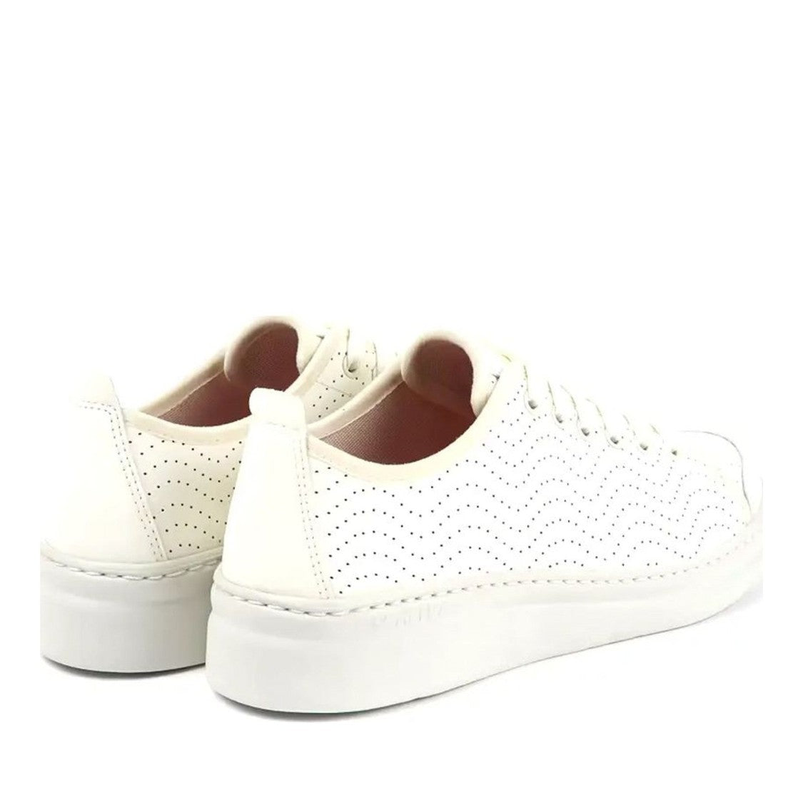 Camper Strobel White Perforated Leather Sneakers