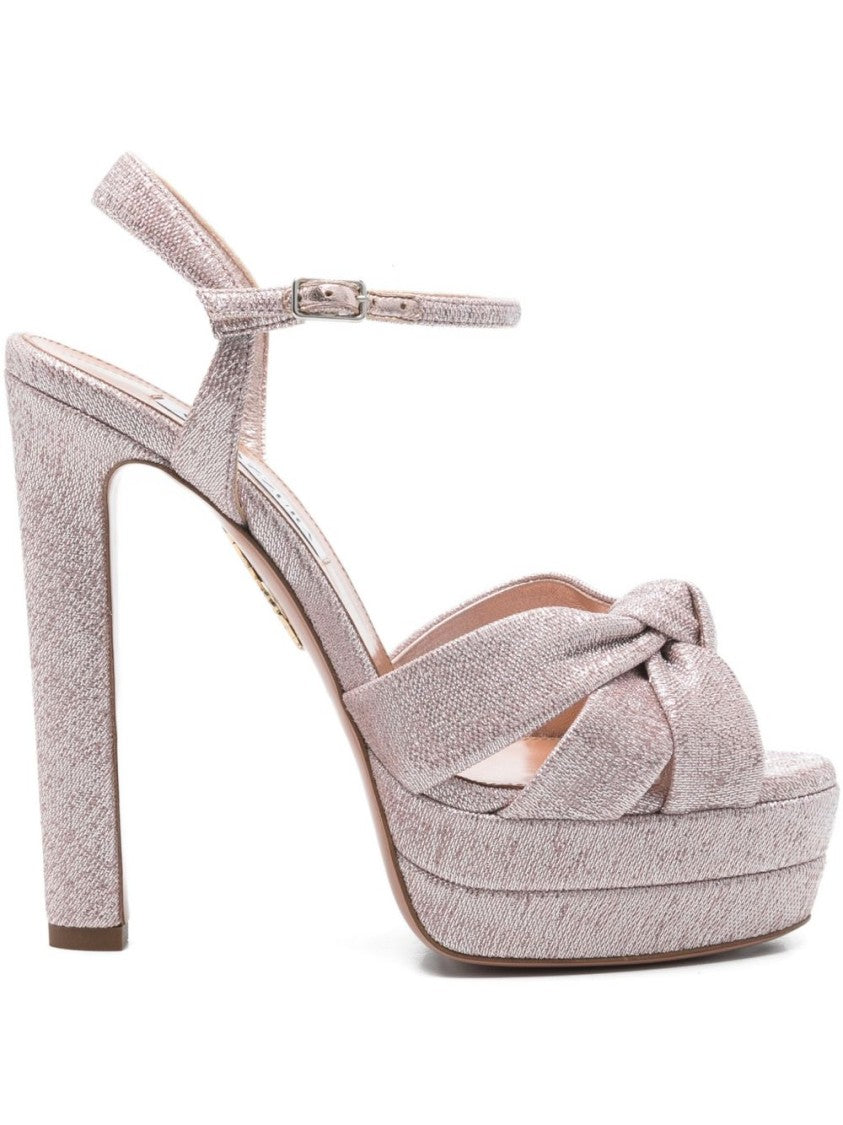 Aquazzura Silk And Nylon Open Toe Sandals