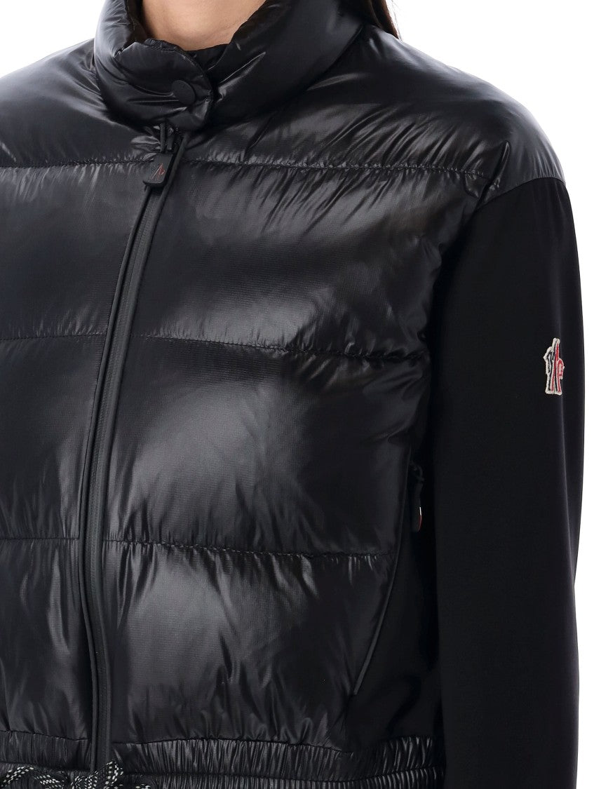 Moncler Padded Zip-Up Cardigan With High Collar And Adjustable Hem