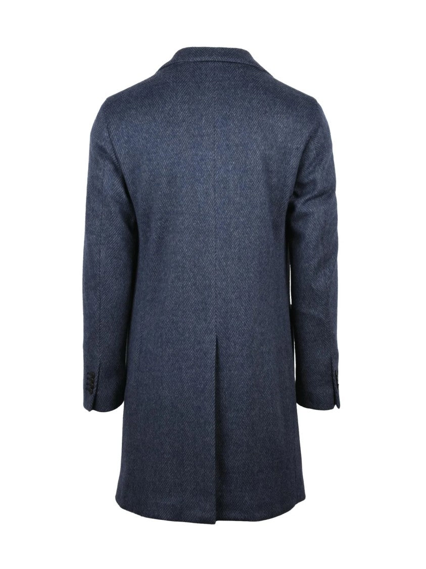 Luigi Bianchi Blue Alpaca-Wool Coat