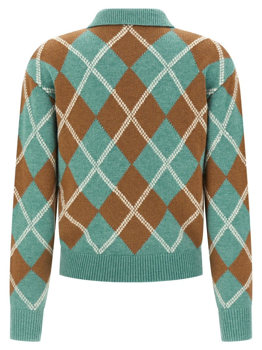 Guest In Residence 'Collegiate Argyle' Polo Shirt