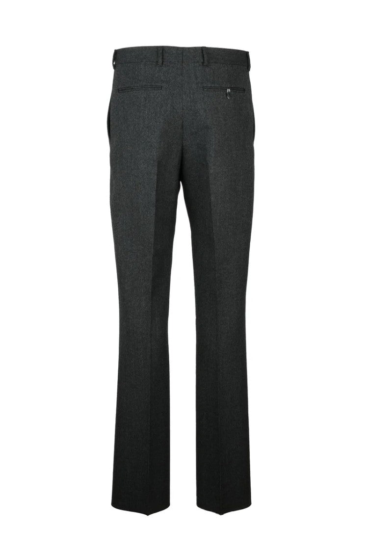 Dior Virgin Wool Silk Trousers - Grey