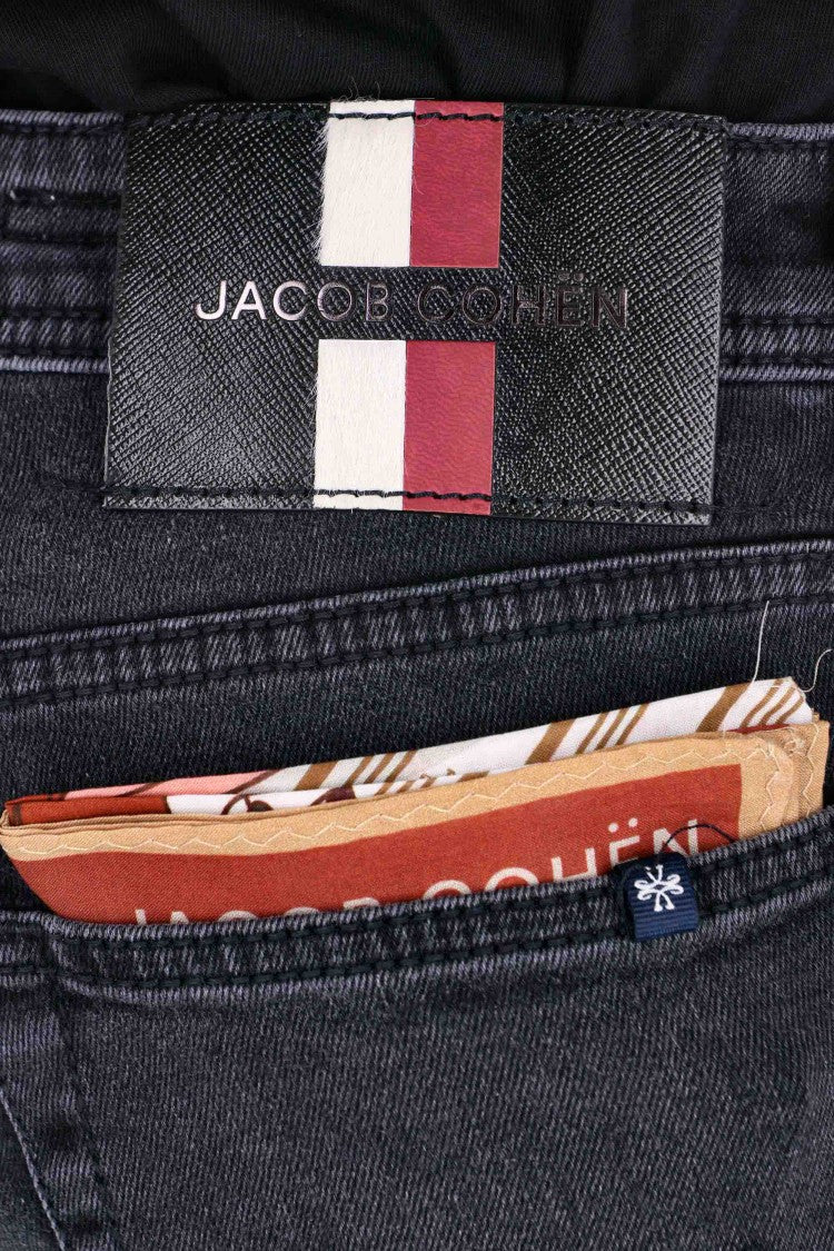 Jacob Cohen Saffiano Label Cotton-Modal Stretch Jeans Nick Fit