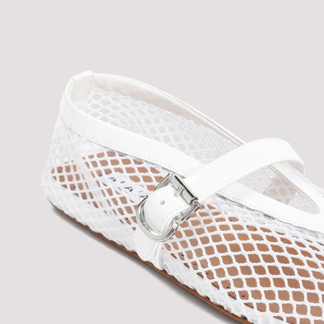 Alaïa White Flat Mesh Ballerinas
