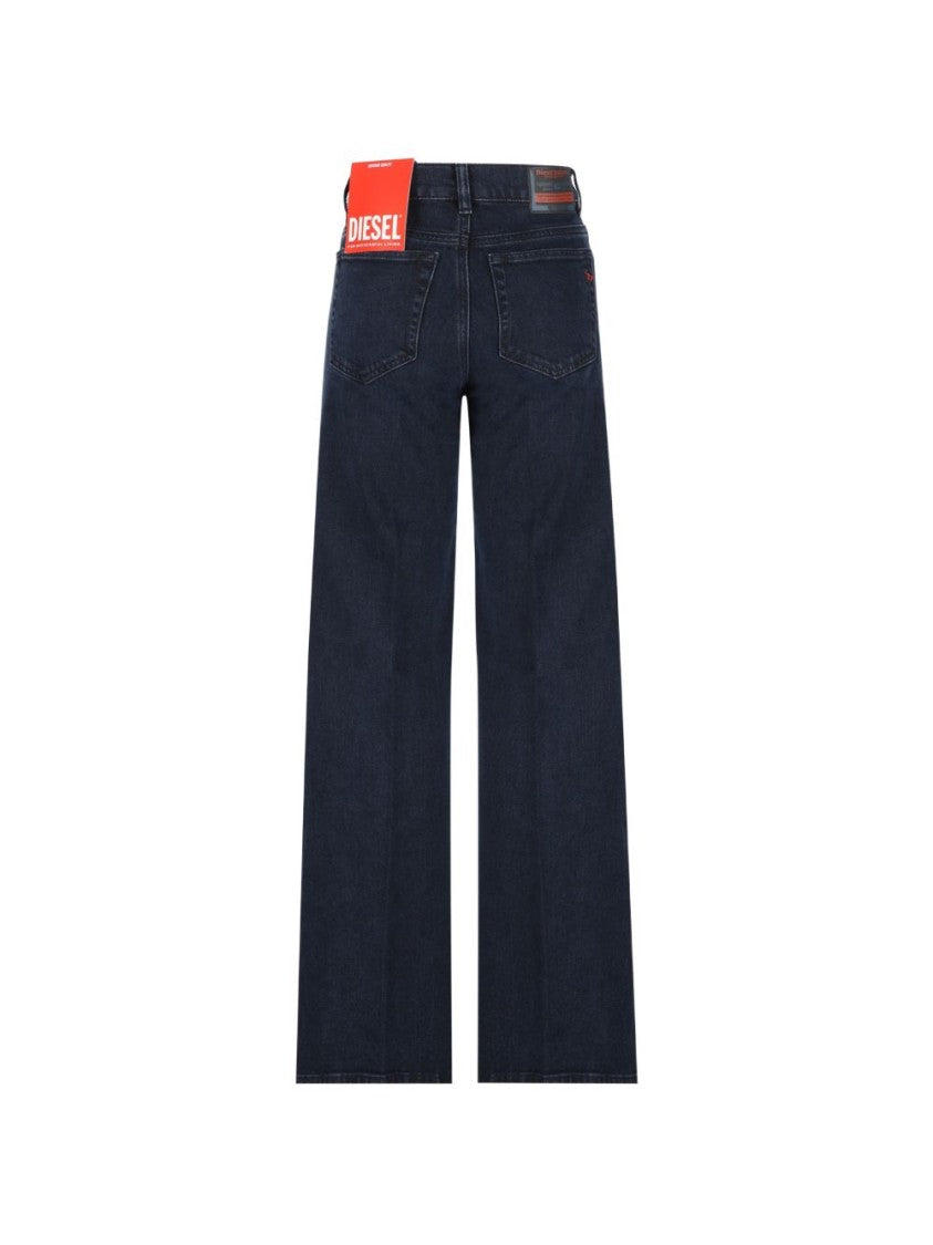 Diesel Wide-Leg High-Waisted Jeans With Classic Five-Pocket Design