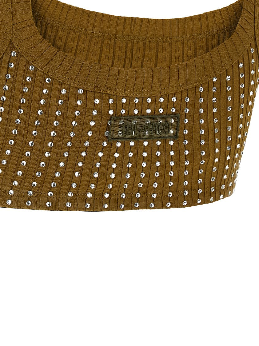 The Attico Ribbed Cotton Jersey Top