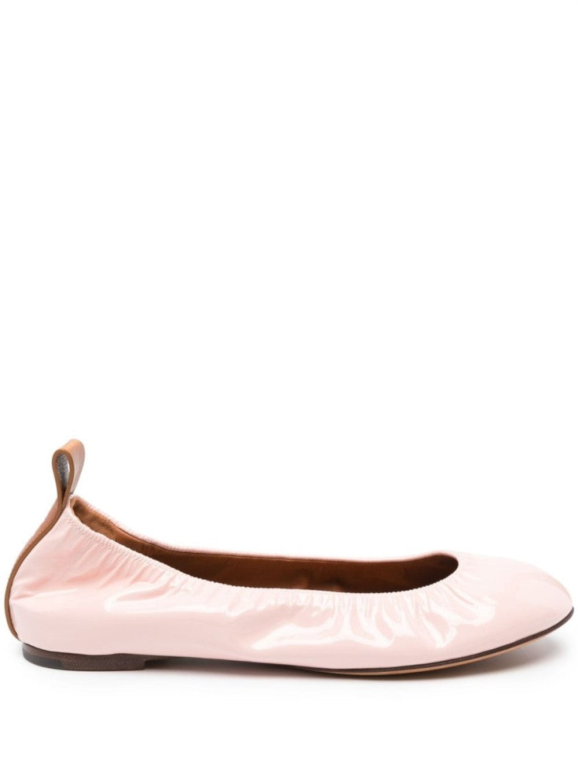 Lanvin Light Pink Patent Leather Ballerina Flats