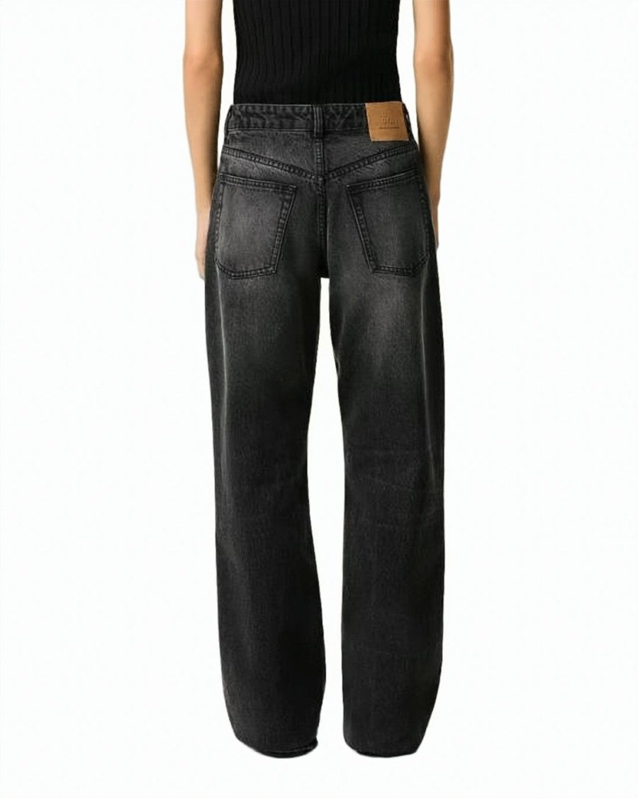 Ami Paris Relaxed Wide-Leg Cotton Jeans