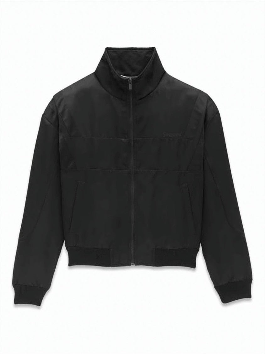 Saint Laurent Stand Collar Bomber Jacket In Viscose
