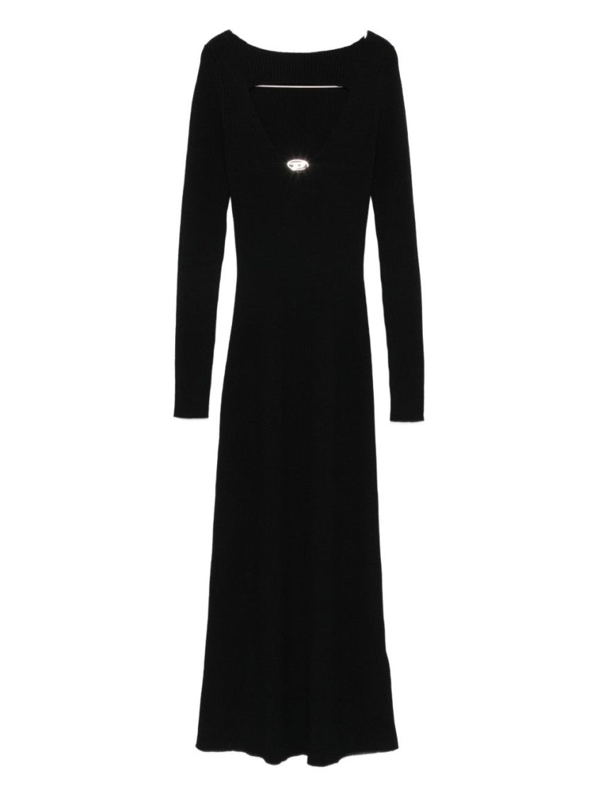 Diesel Long Black Wool Dress