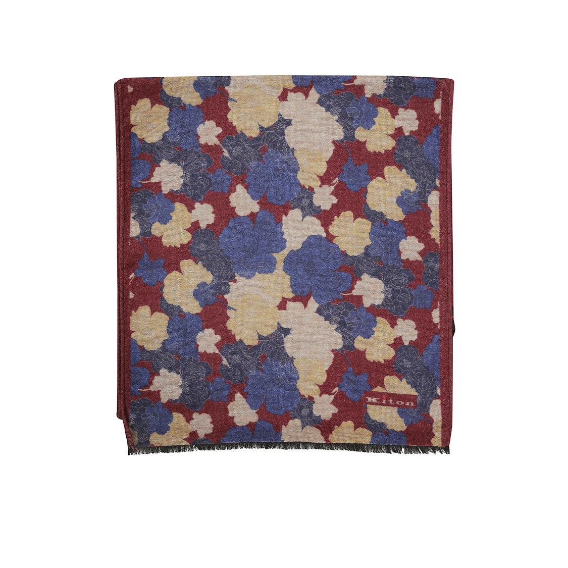 Kiton Floral Cashmere Scarf