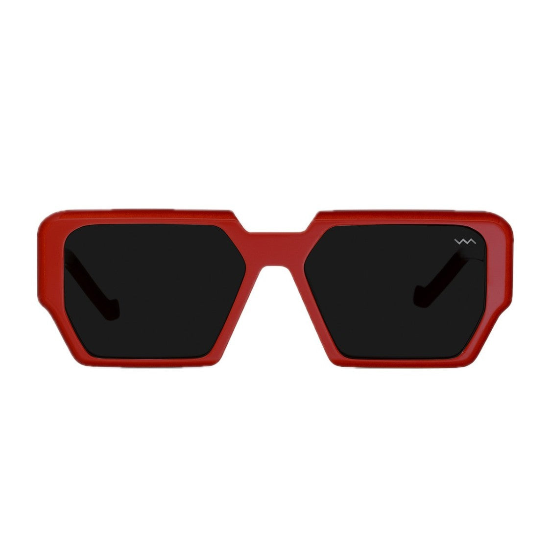 Vava Red Wl0065 White Label Bio-Acetate Square Sunglasses