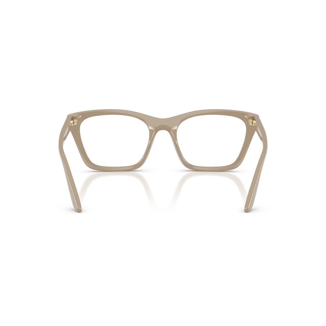 Emporio Armani Oversized Square Frame Eyeglasses With Gold-Tone Accents