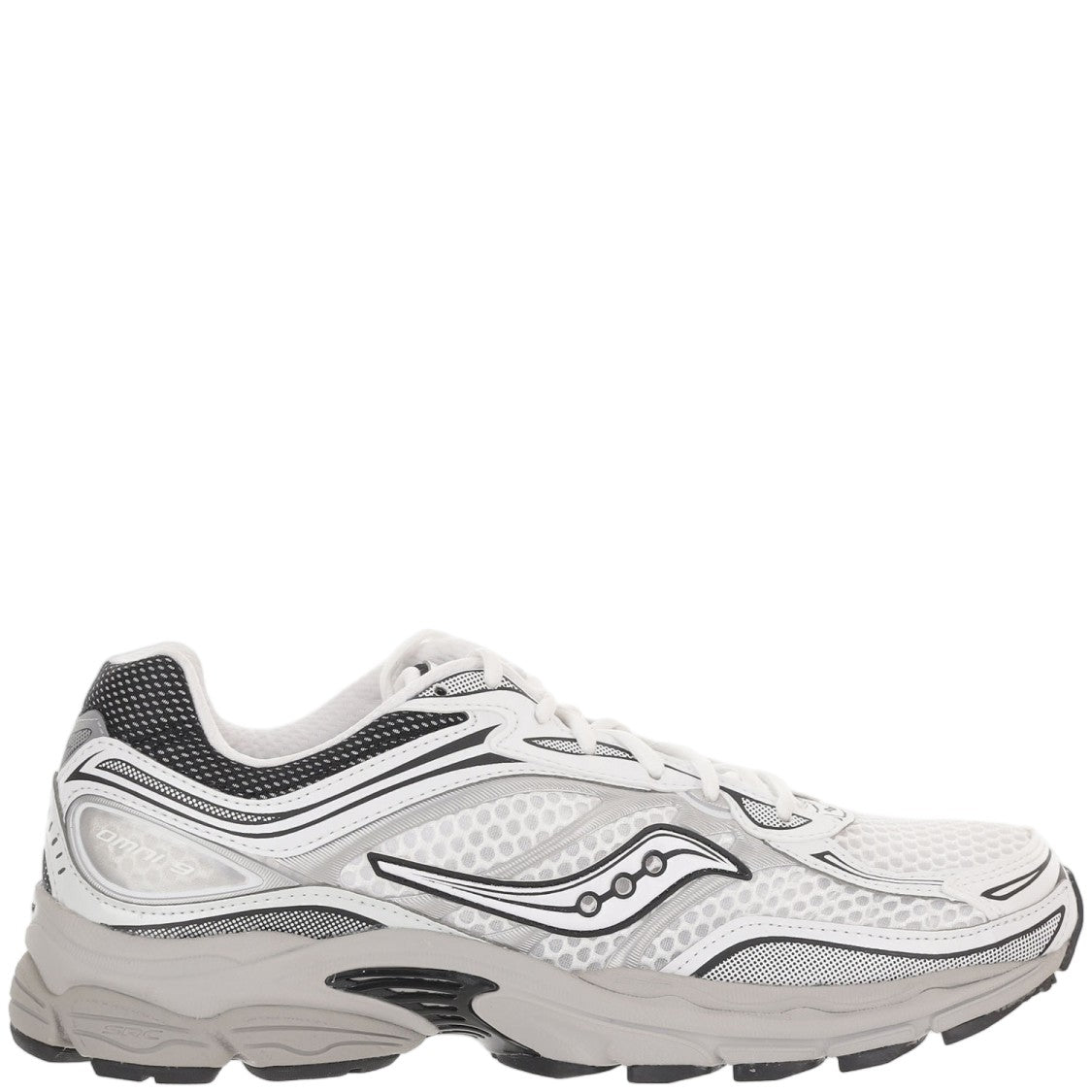 Saucony Pro Grid Omni 9 Grey Cushioned Mesh Athletic Sneakers