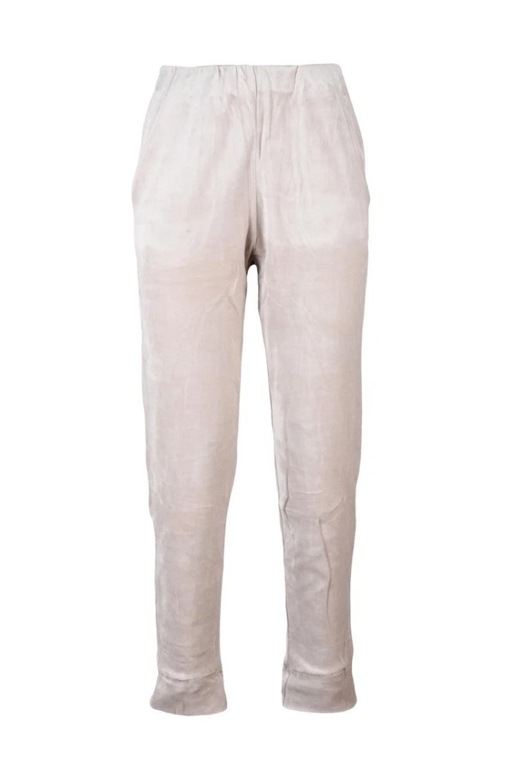 Mama B. Chenille Trousers With Relaxed Fit And Tapered Leg