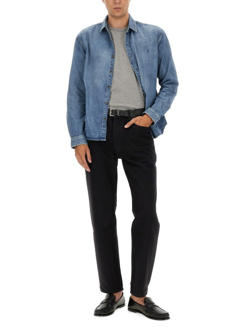 Saint Laurent "Cassandras" Tshirt With Logo