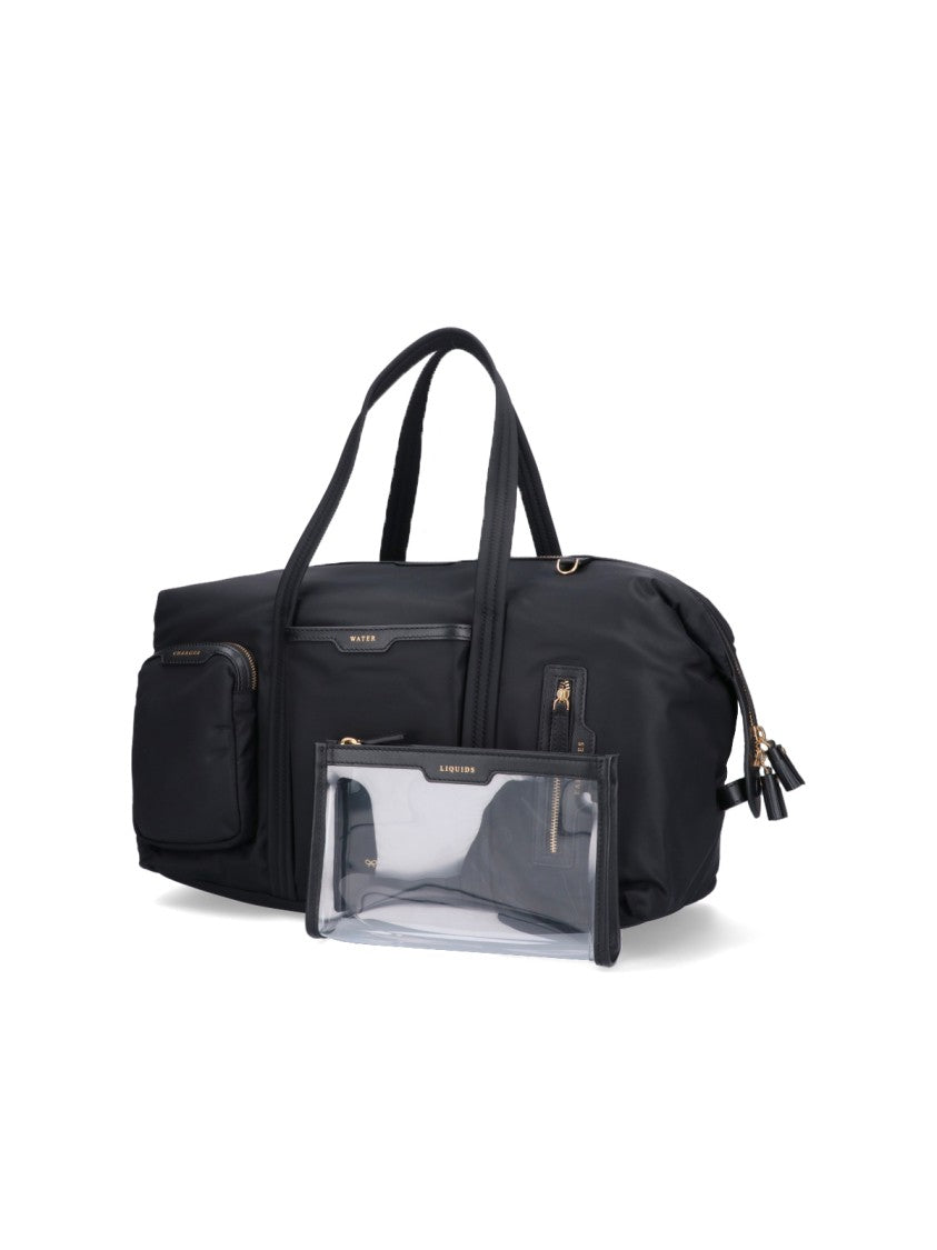 Anya Hindmarch Black In-Flight Econyl Travel Bag