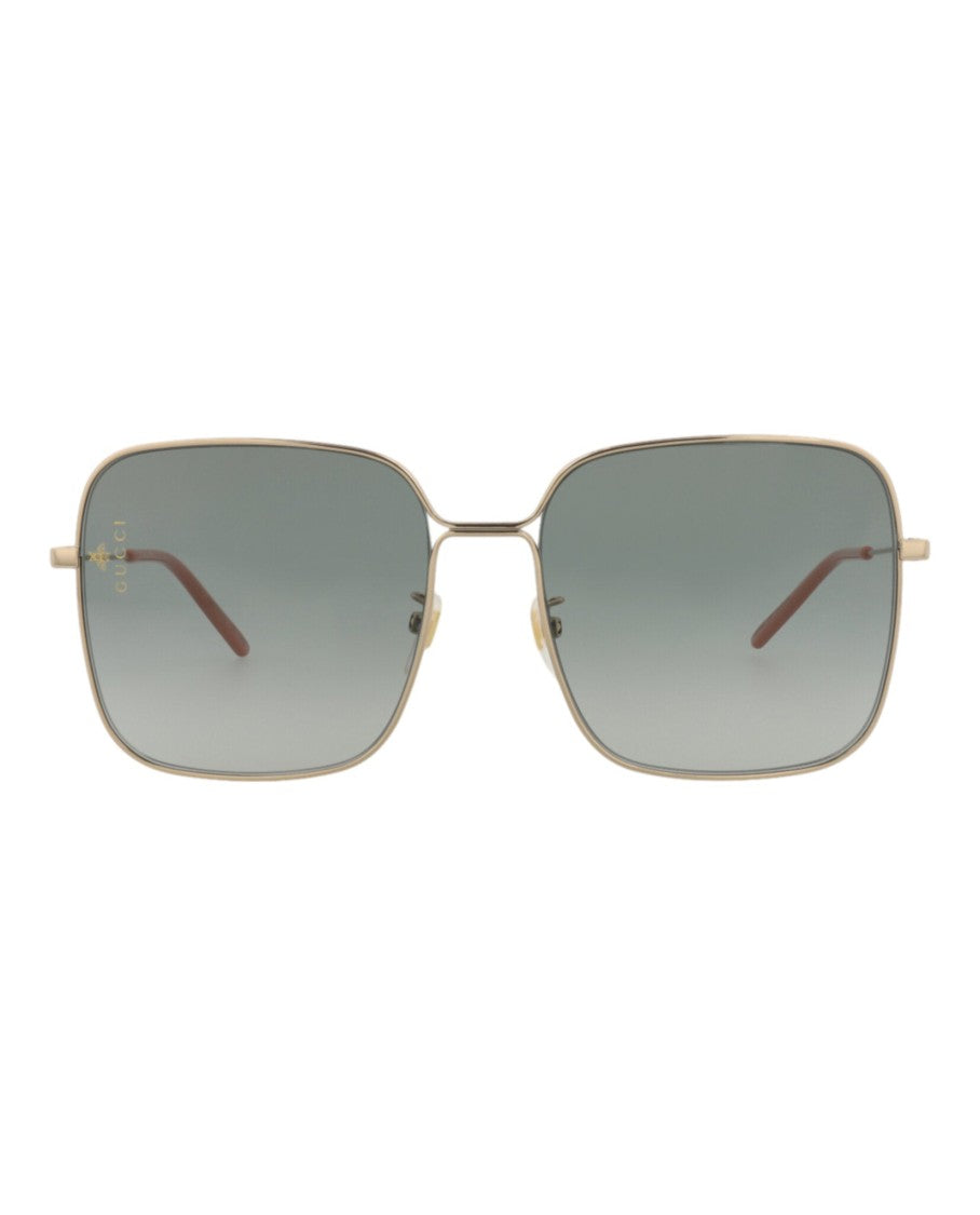 Gucci Square-Frame Metal Sunglasses