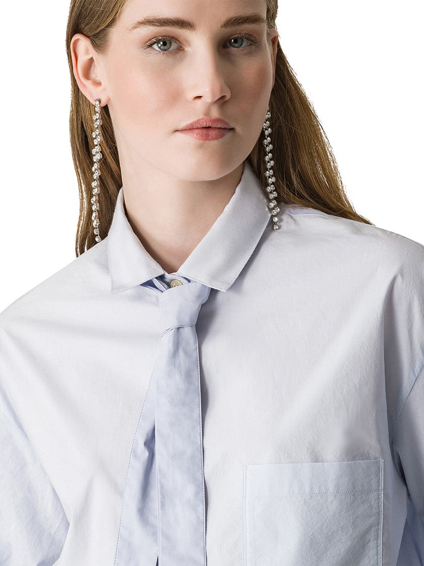 Forte Forte Relaxed Fit Blue Bci Cotton Oversized Shirt