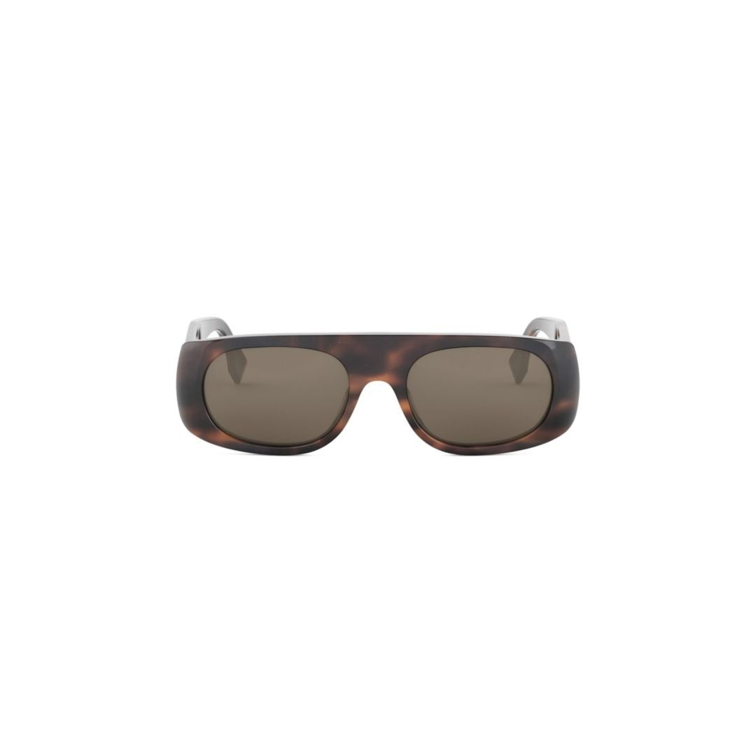 Fendi Fe40169i Rectangular Tortoiseshell Sunglasses