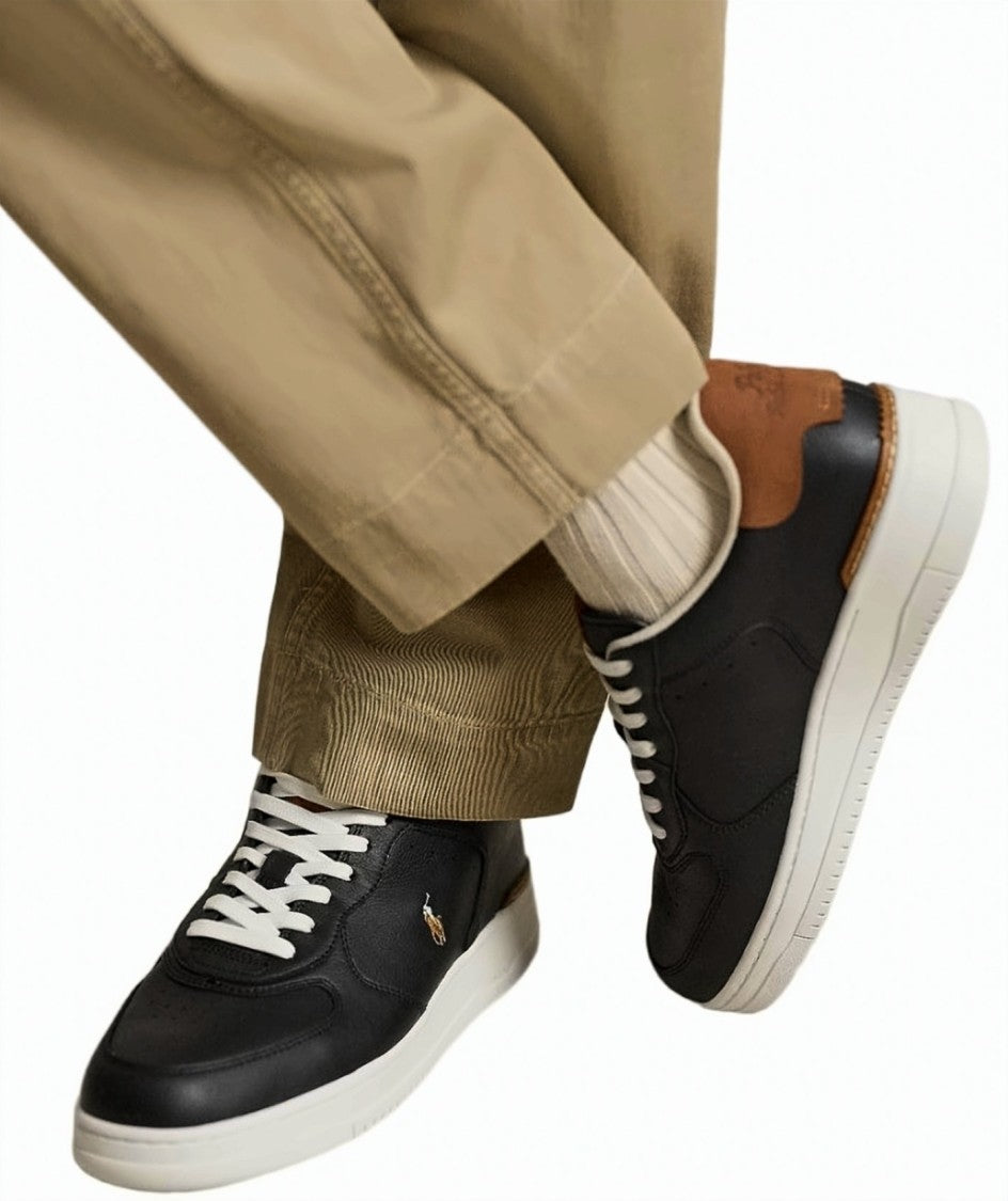 Polo Ralph Lauren White Navy Masters Low Top Sneakers