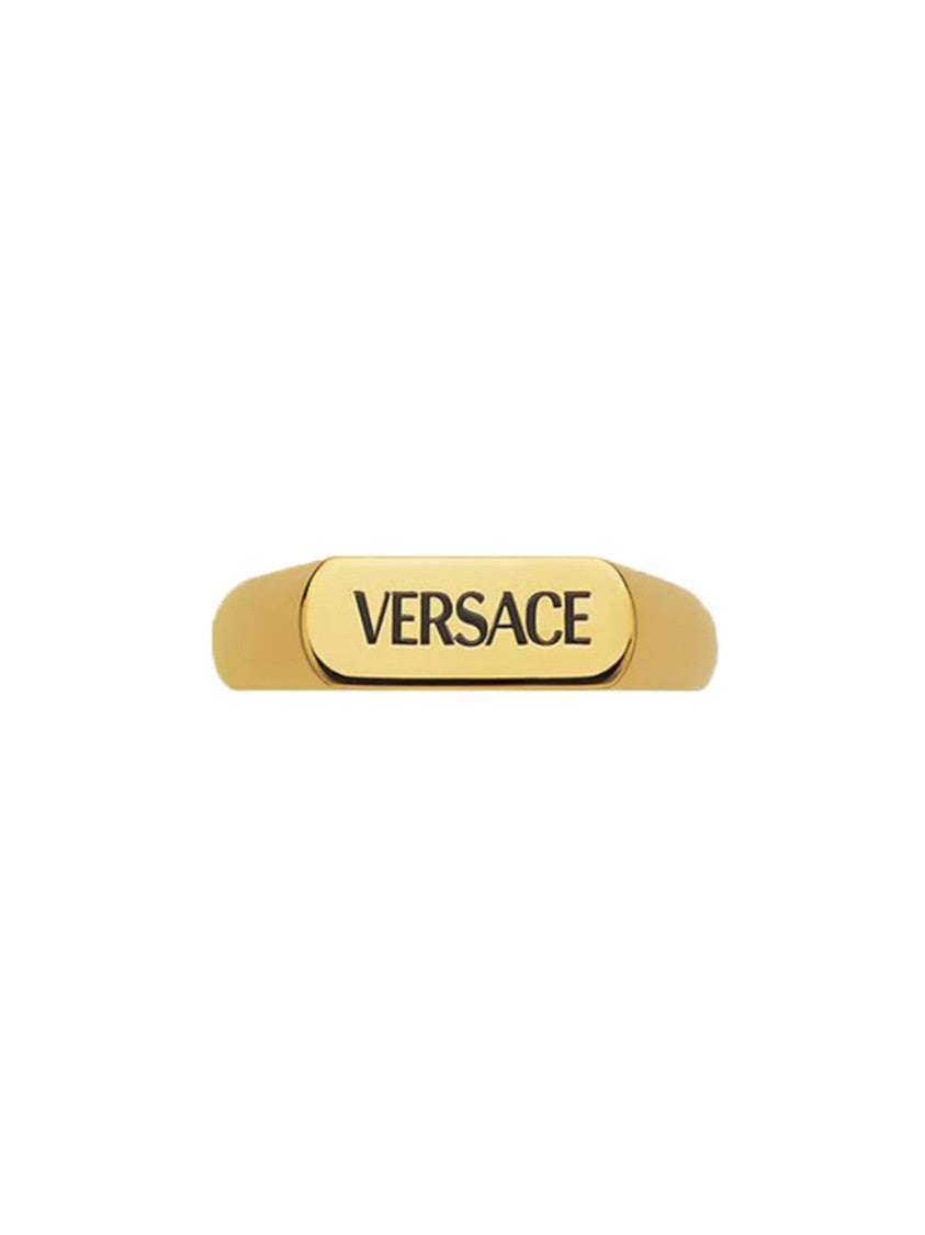 Versace Logo Engraved Metal Ring