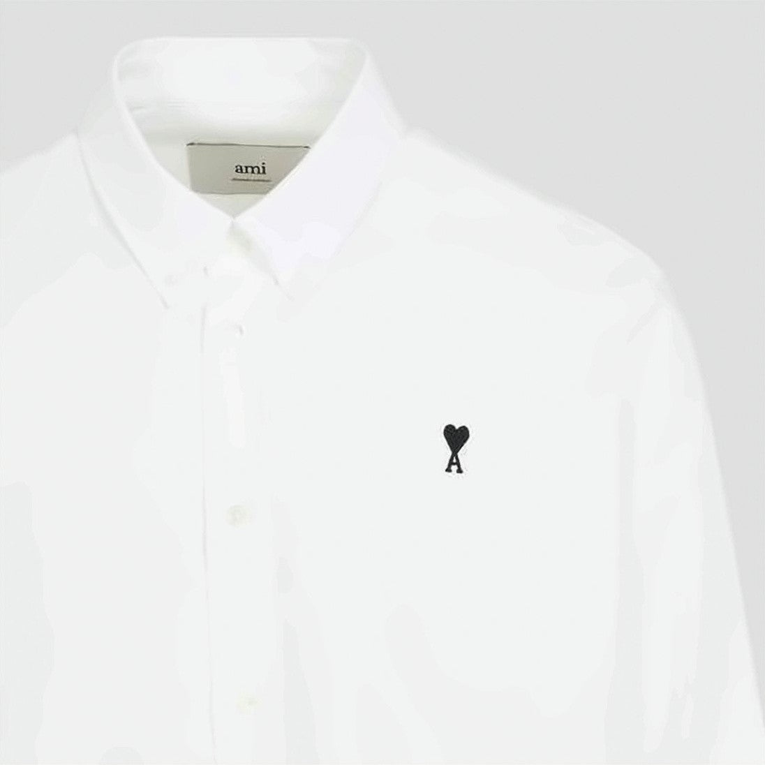 Ami Paris Long-Sleeve White Cotton Shirt
