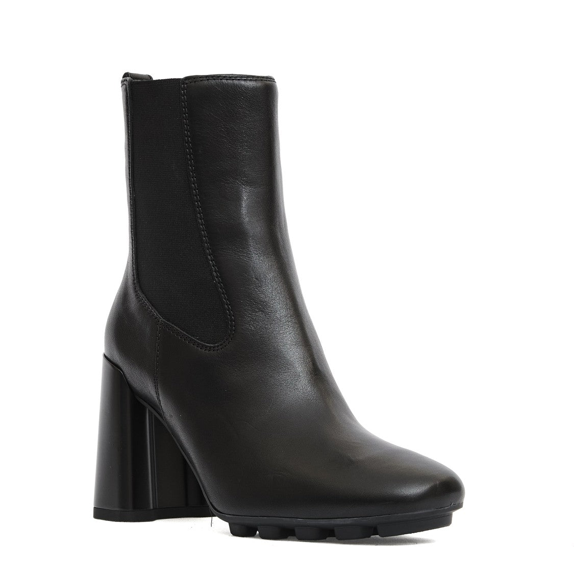 Hogan Chelsea Black Leather 85Mm Ankle Boot
