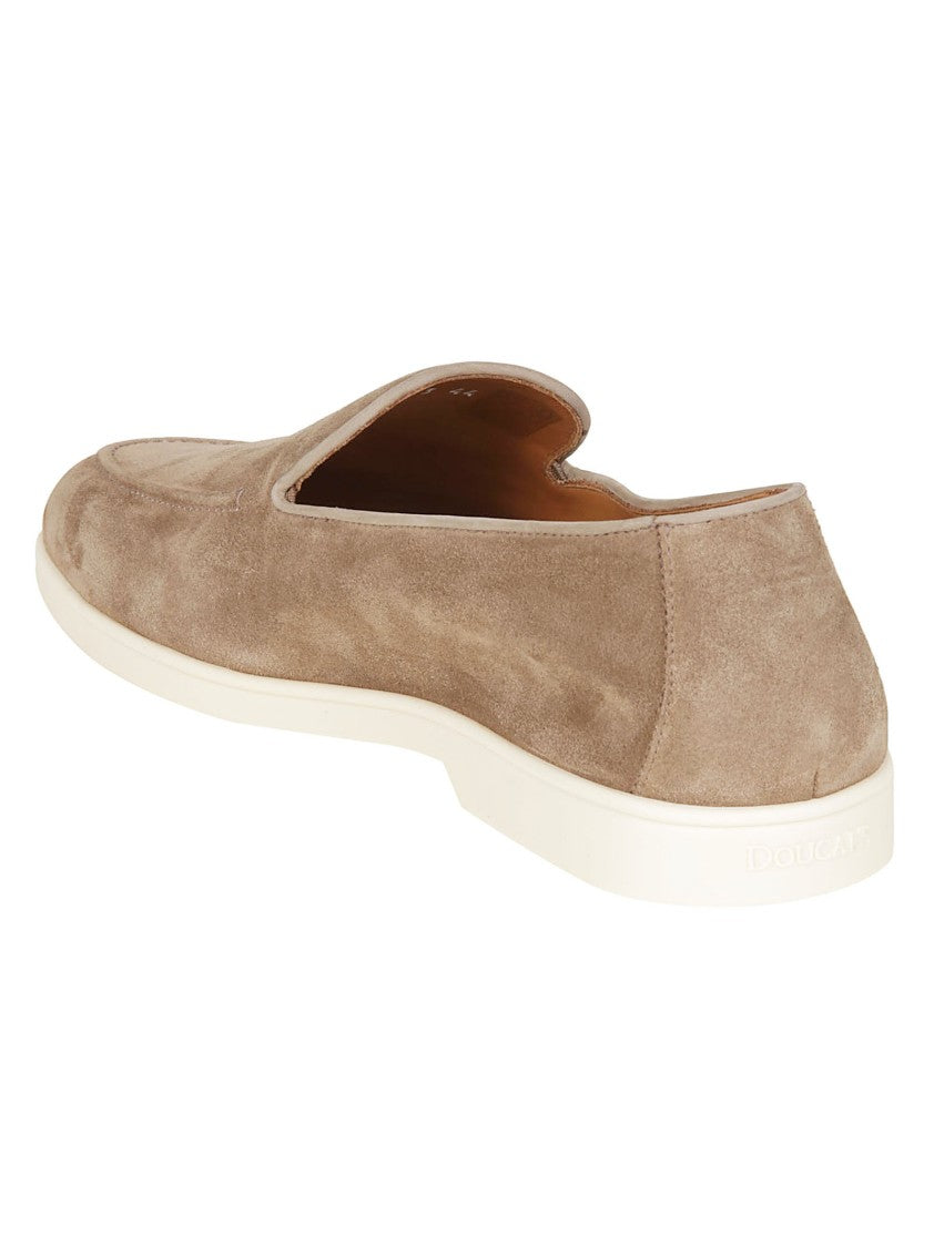 Doucal's Brown Vaschetta Suede Loafers